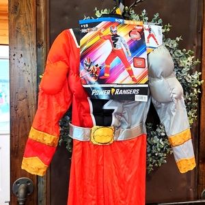 Boys Power Rangers Size Medium Costume Red Ranger